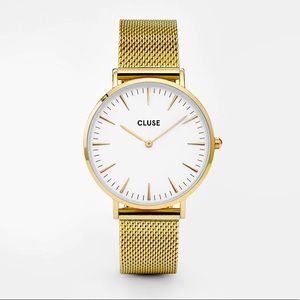 EUC CLUSE La Bohème Gold Mesh Watch